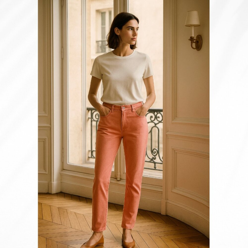 🦋 MADEWELL Skinny Skinny Ankle Coral Salmon Jeans Size 29